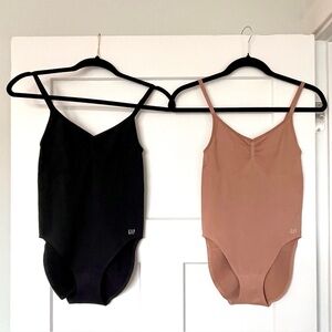 2 Gap Body Shaping Bodysuits w. Adjustable Straps - Size S NWOT Black and Tan